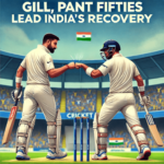 Gill, Pant fifties lead India's recovery